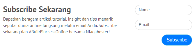 5-subscribe-blog-niagahoster copywriting pada form subscribe Niagahoster