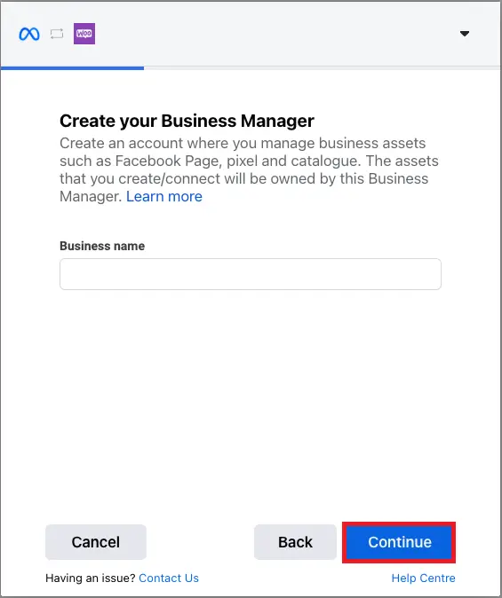 menghubungkan akun bisnis facebook dengan woocommerce