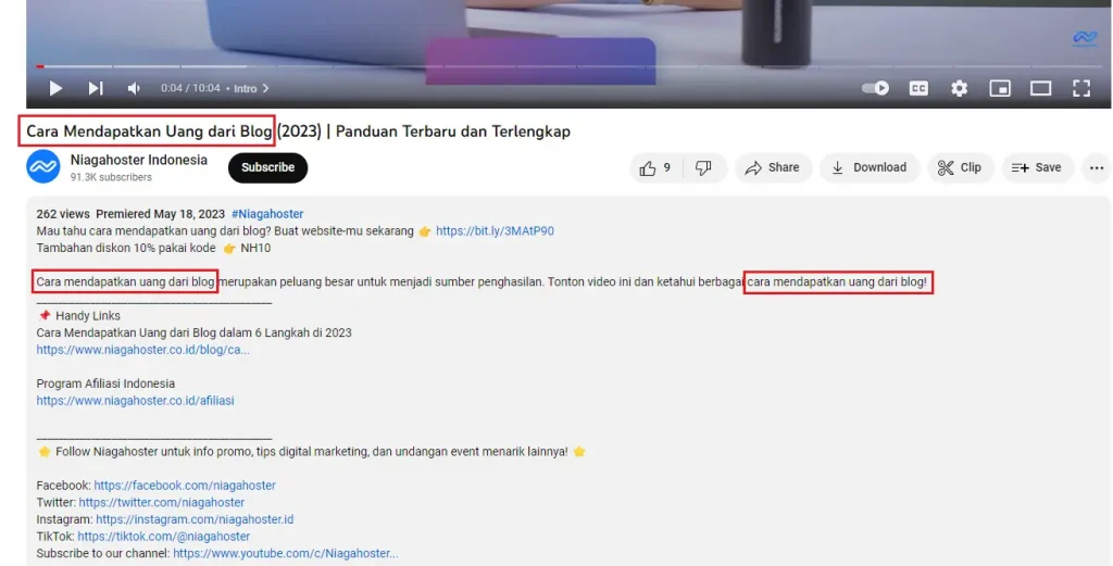 optimasi seo youtube dalam cara menjadi youtuber sukses