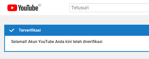 Akun yang sudah terverifikasi dalam YouTube Marketing