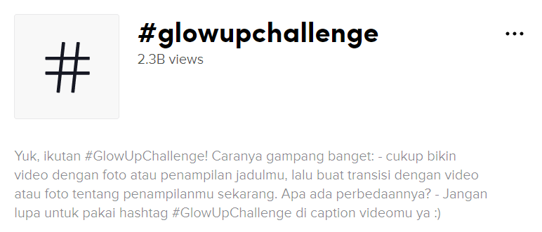 hashtag glowupchallenge tiktok